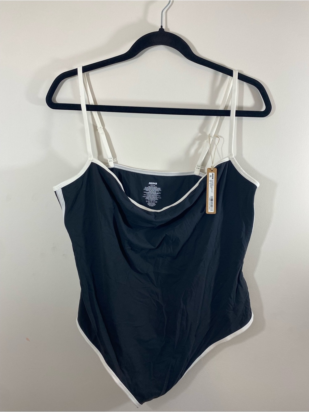 🖤✨NWT SKIMS Fits Everybody Straight Neck Thong Bodysuit Onyx Multi Size 4X🖤